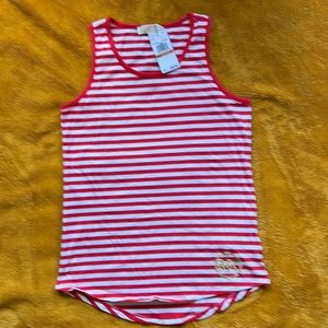 Michael Kors red and white stripe tank top. Size small. New with tags.